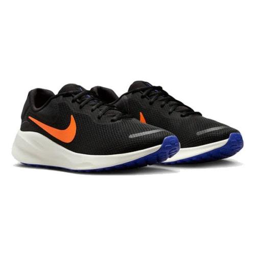 Nike Men`s Breathable Running Sneakers Medium Extra Wide 4E Black Orange Blue