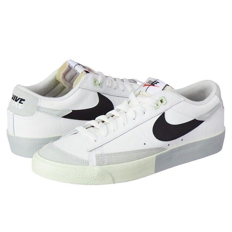 Men Nike Blazer Low 77 Lifestyle Shoes Summit White/silver DZ2544-100 Size 12 - Summit White/Light Silver