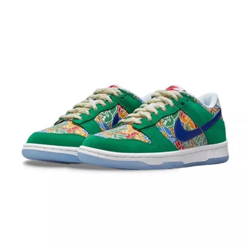 Nike Dunk Low GS DZ5299-300 Sneakers Women 4 Green Foam Finger Low Top RTN-PRO37 - Green