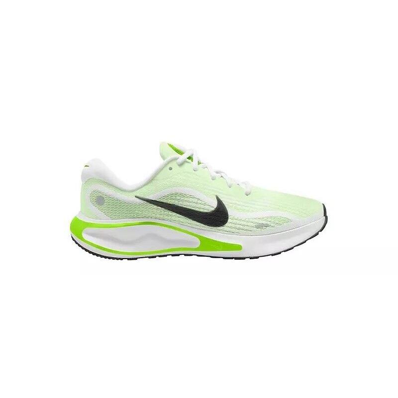 Nike Journey Run Men`s Grind Outsole Running Athletic Workout Gym Shoes Sneakers White/Black-Volt