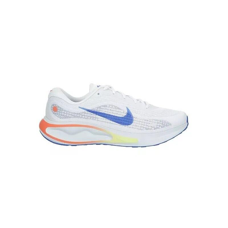 Nike Journey Run Men`s Grind Outsole Running Athletic Workout Gym Shoes Sneakers White/Blue-Grey