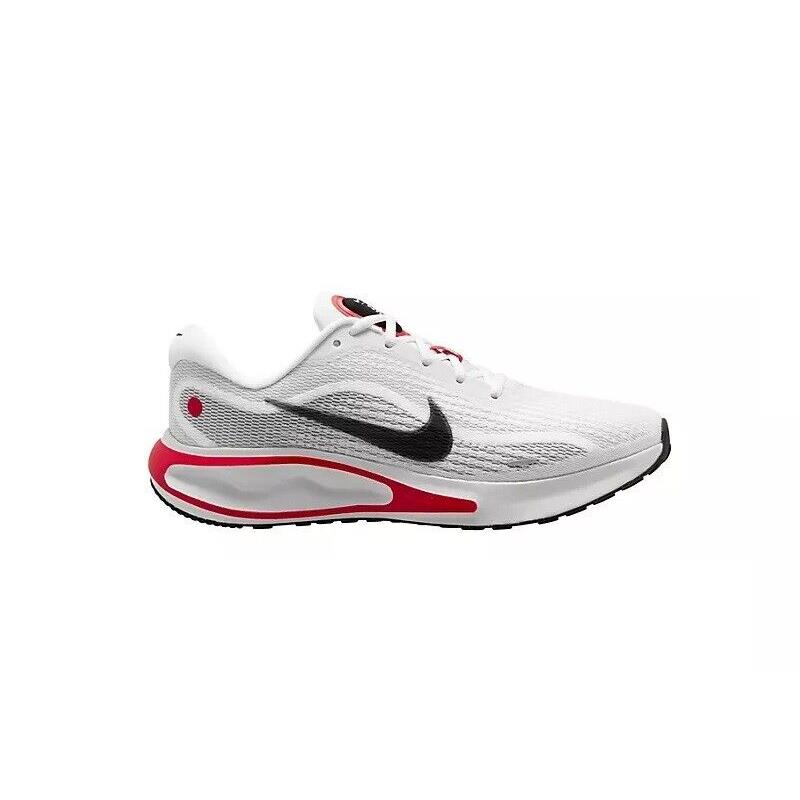 Nike Journey Run Men`s Grind Outsole Running Athletic Workout Gym Shoes Sneakers White/Red-Black