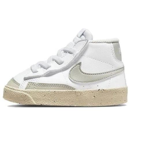 Toddler`s Nike Blazer Mid SE White/light Bone-volt DM1001 100 - White/Light Bone-Volt