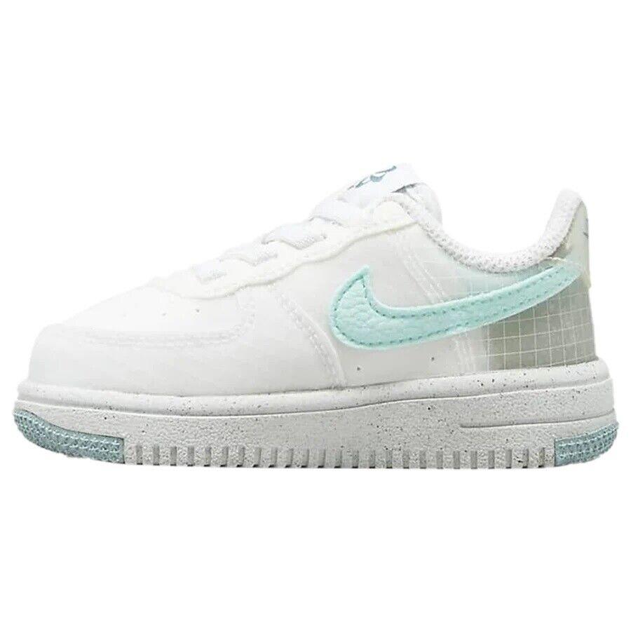 Toddler`s Nike Force 1 Crater White/copa-riftblue-volt DH4089 100 - White/Copa-RiftBlue-Volt