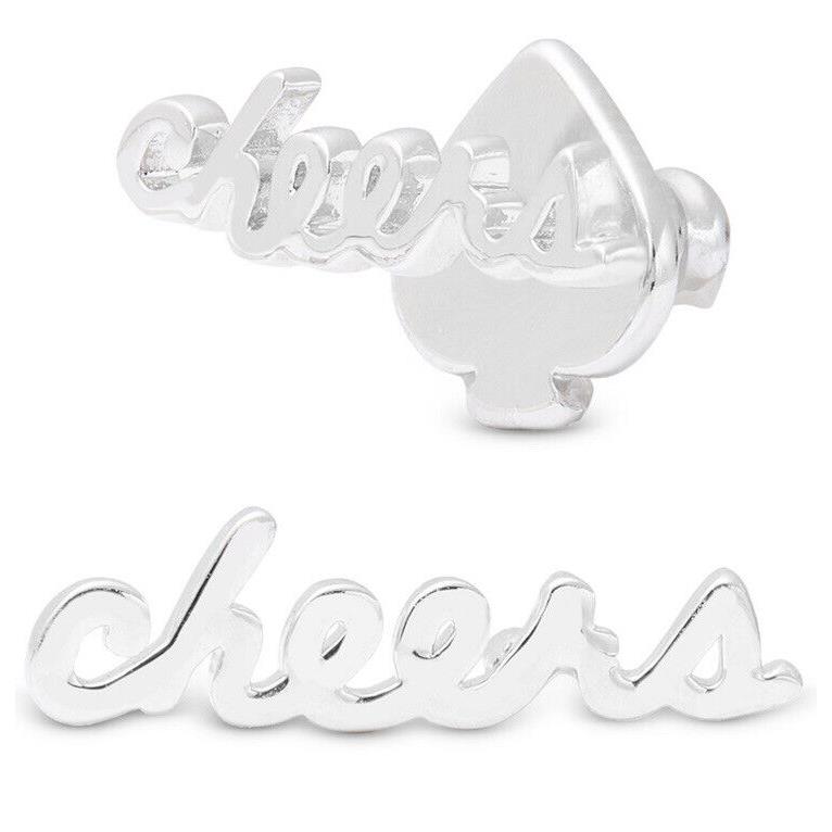 Kate Spade Silver Tone Cheers Stud Earrings- I8I