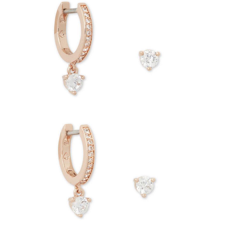 Kate Spade 2-Pc. Set Cubic Zirconia Stud Huggie Hoop Earrings- I7S