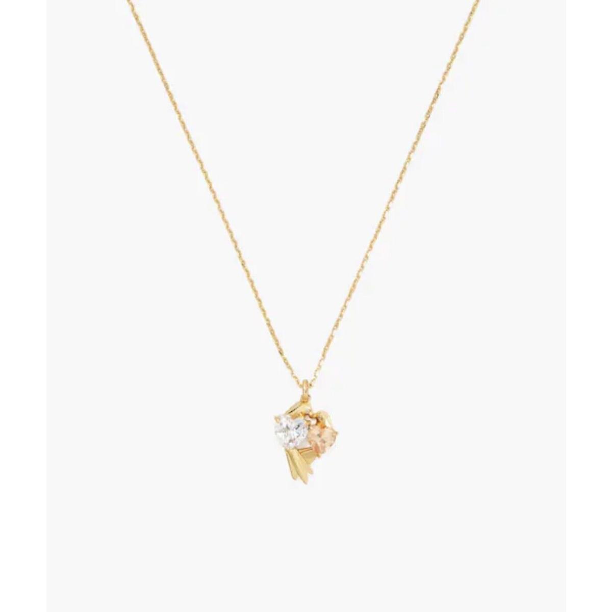 Kate Spade Gold Tone Love Birds Pendant Necklace F2