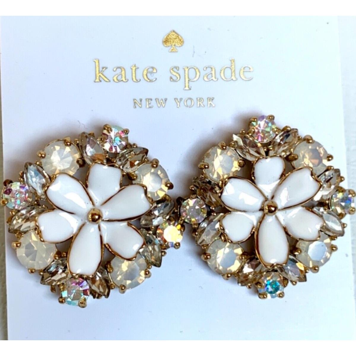 Kate Spade Studs Here Comes Sun White Multi Color Statement Studs New