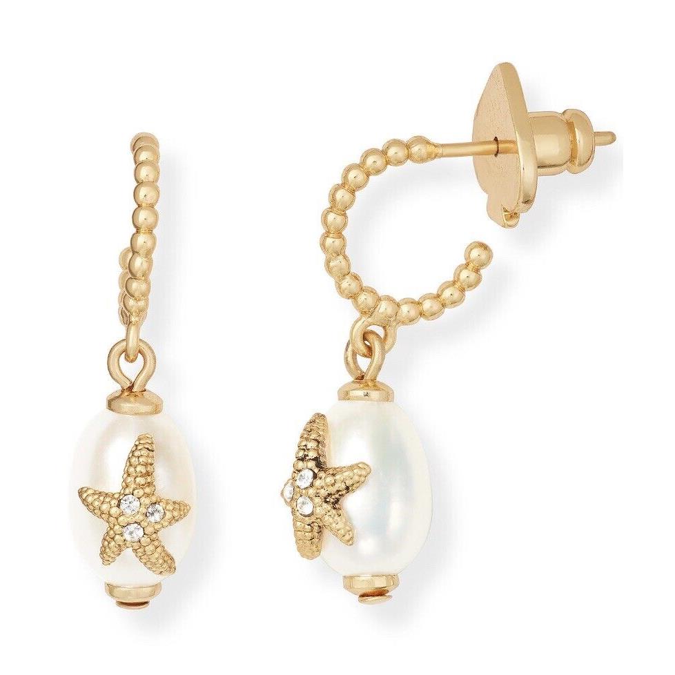 Kate Spade Fresh 7mmWater Pearl Pave Starfish Drop Earrings JM505