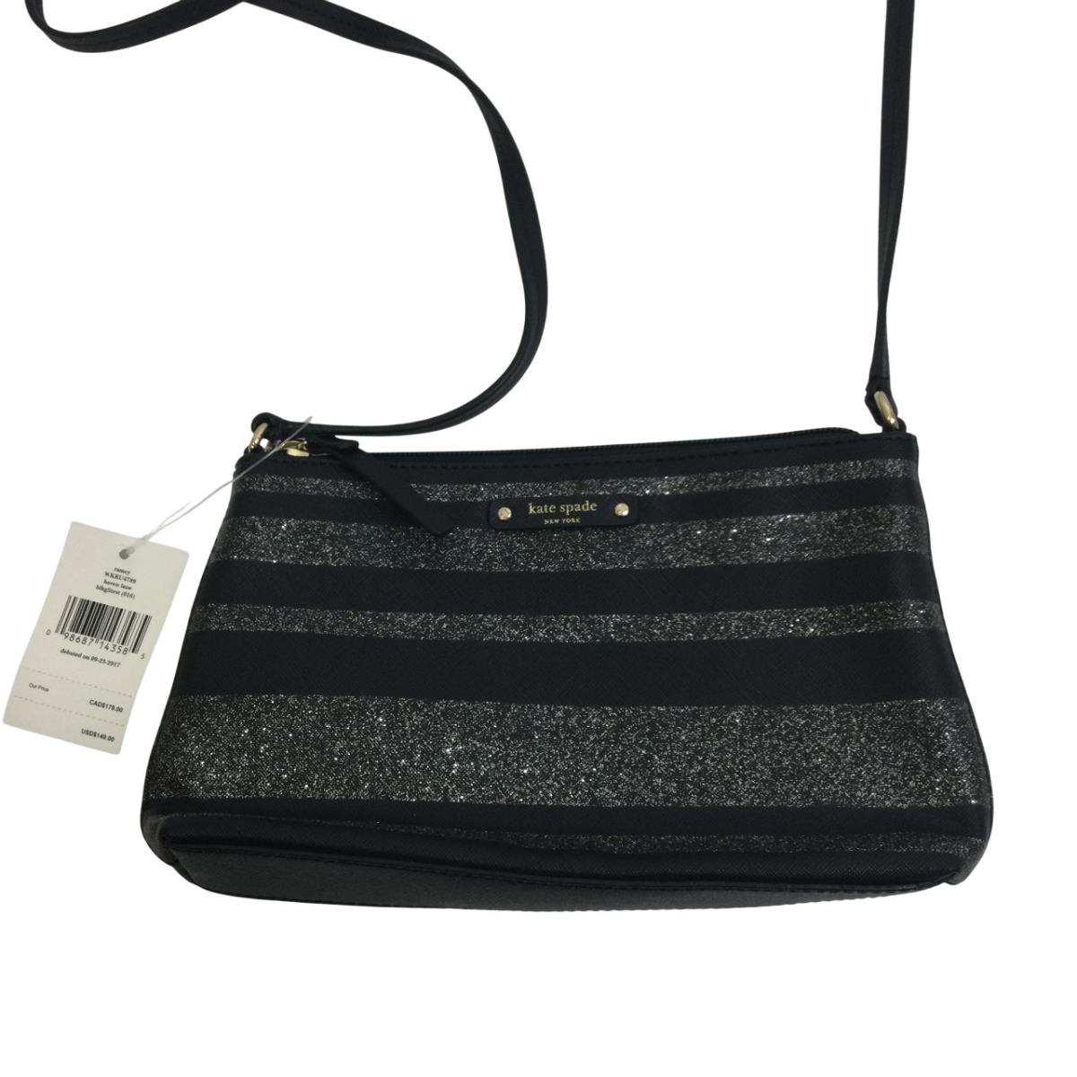 Kate Spade Haven Lane Ramey Crossbody Bag Handbag Glitter Stripes