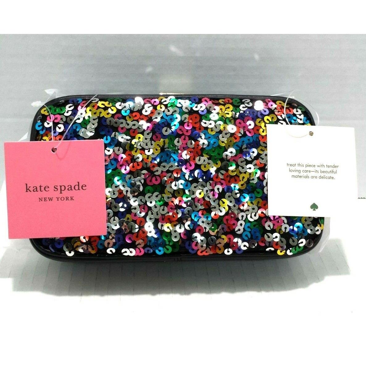 New W/ Tags Kate Spade New York Tonight Sequins Clutch Crossbody Purse