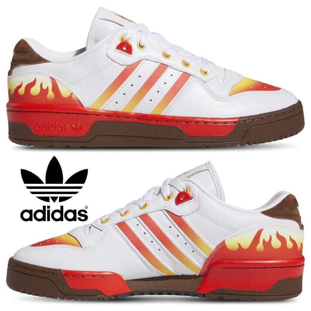 Adidas Rivalry Low Demon Slayer Men`s Sneakers Comfort Sport Casual Shoes Red