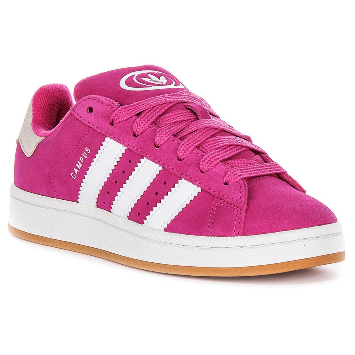 Adidas Campus 00S J 3 Stripes Retro Girls Sneakers Pink US 3.5 - 6 - PINK WHITE