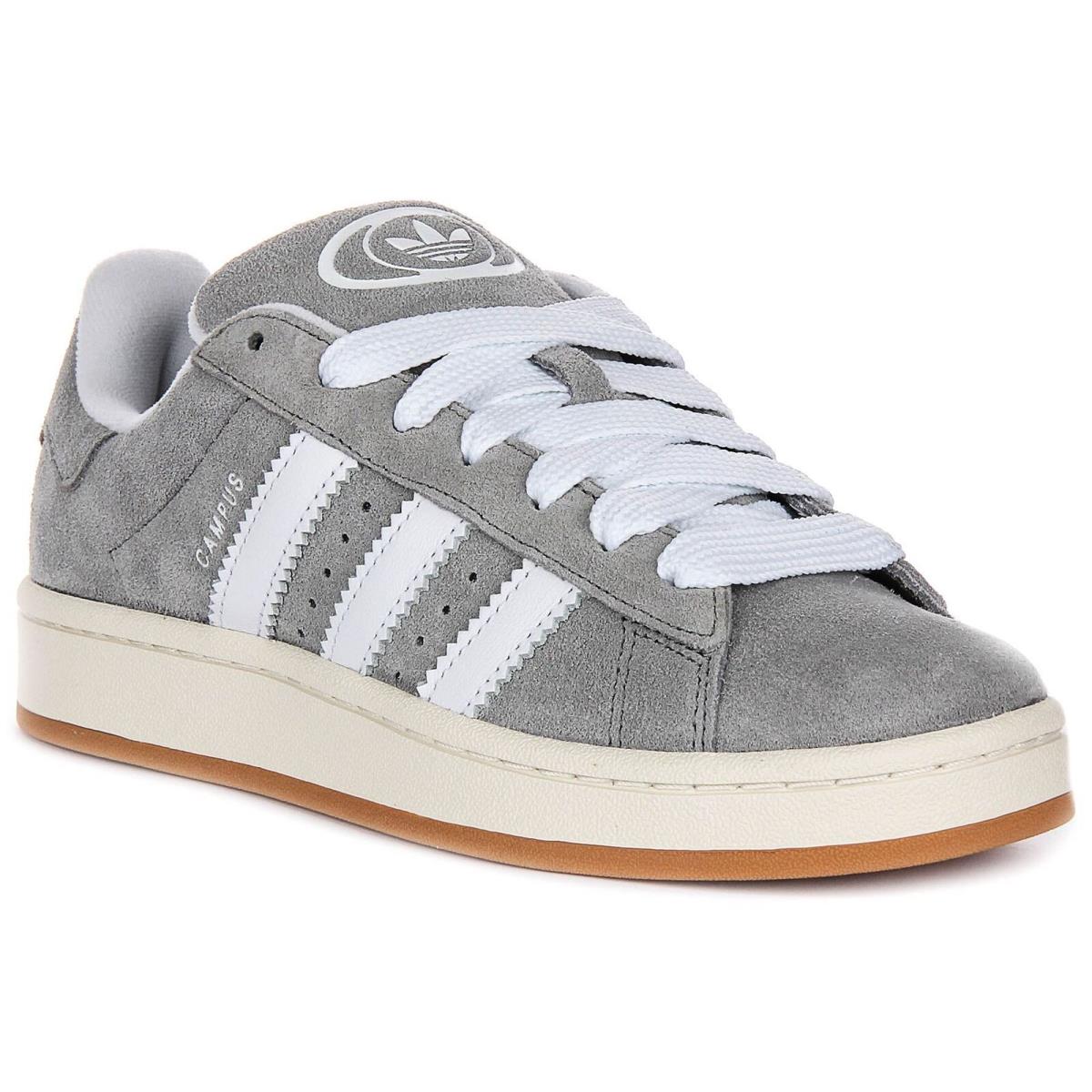 Adidas Campus 00S 3 Stripes Suede Leather Trainer Grey White Mens US 5 - 7.5 - GREY WHITE