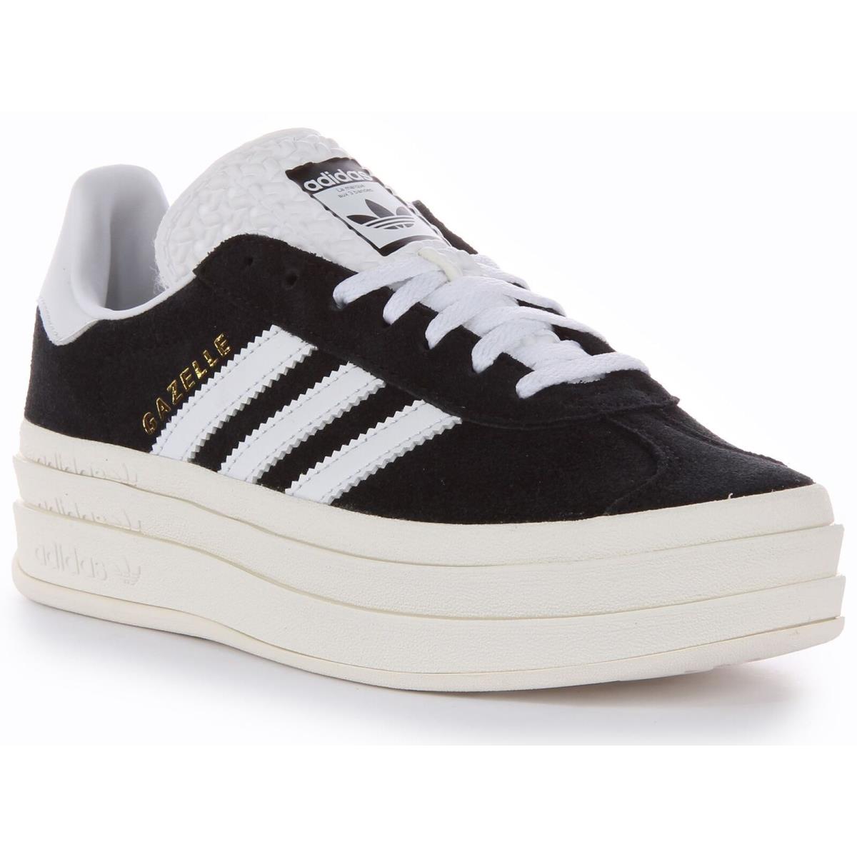 Adidas Gazelle Bold Women Sneaker Black White Size US 5 - 9.5 - BLACK WHITE