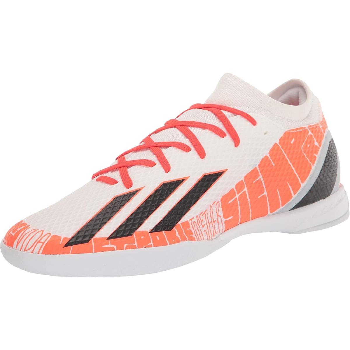 Adidas Unisex-adult X Speedportal Messi.3 Indoor Soccer Shoe Ftwr White/Core Black/Solar Red