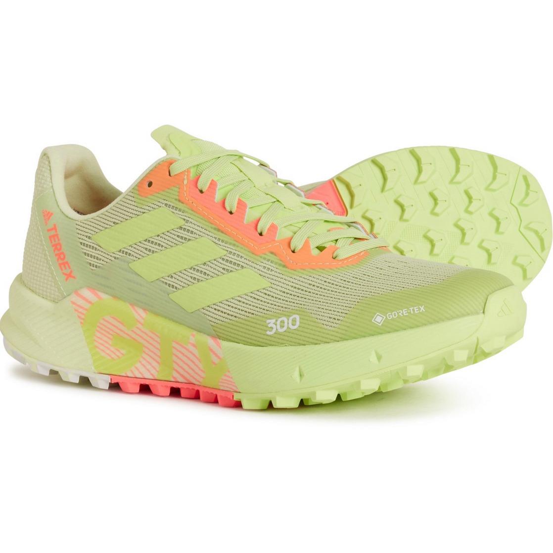 Adidas Outdoor Women`s Terrex Agravic Flow Gtx Trail Running Shoes - Lime/Pulse Lime/ Turbo