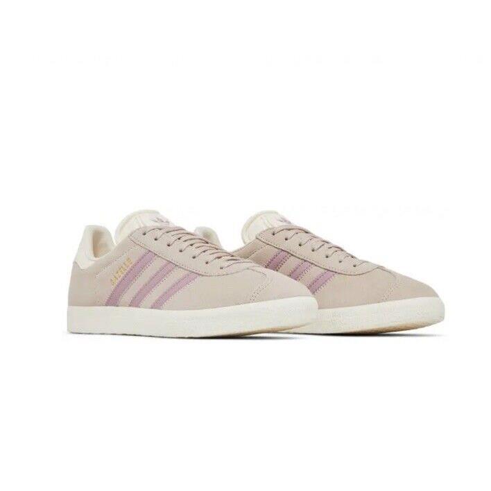 Women Adidas Gazelle Athletic Sneakers Shoes Wonder Taupe Orchid IE3899 Size 10 - Wonder Taupe Orchid