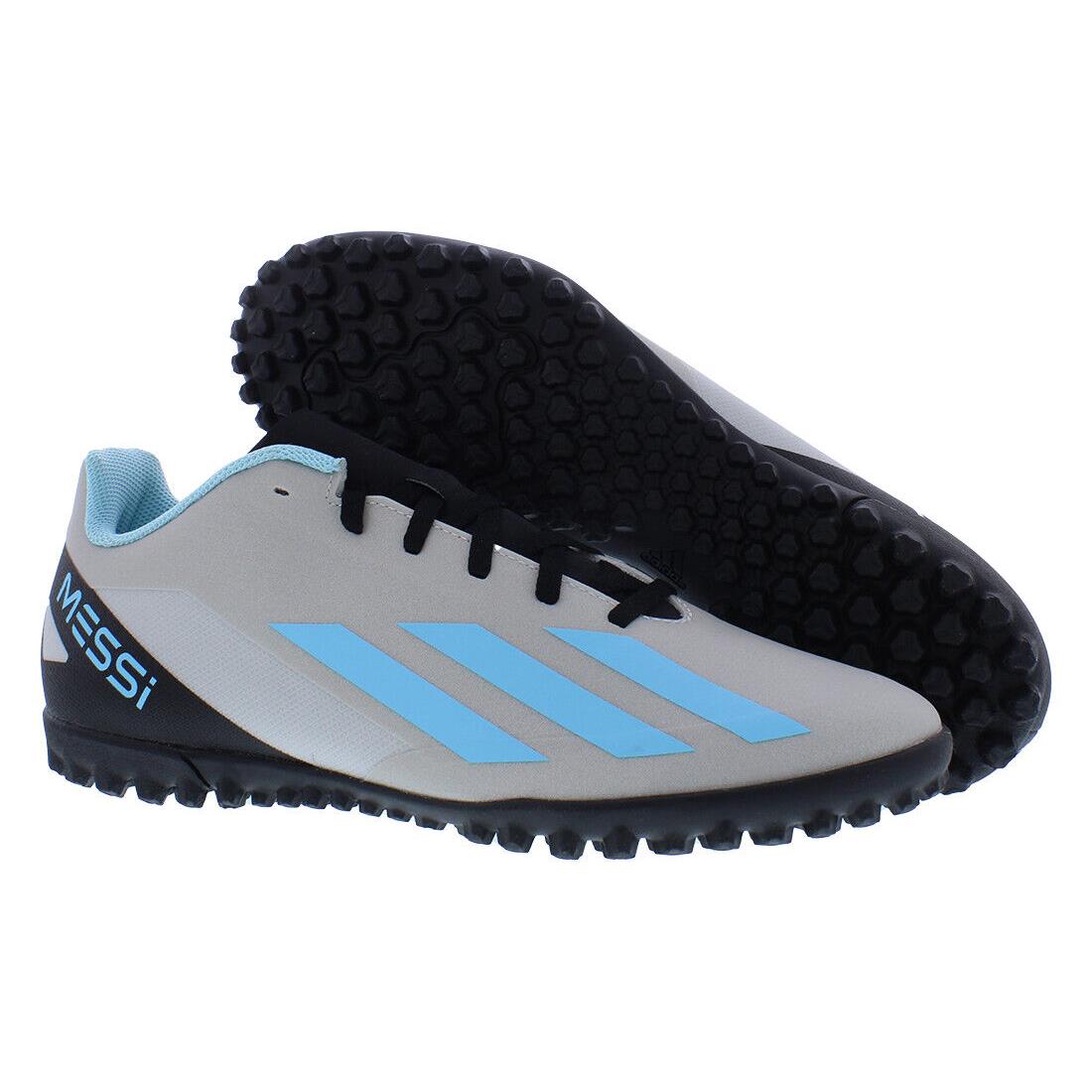 Adidas X Crazyfast Messi.4 TF Unisex Shoes - Silver Metallic/Bliss Blue/Core Black, Main: Silver