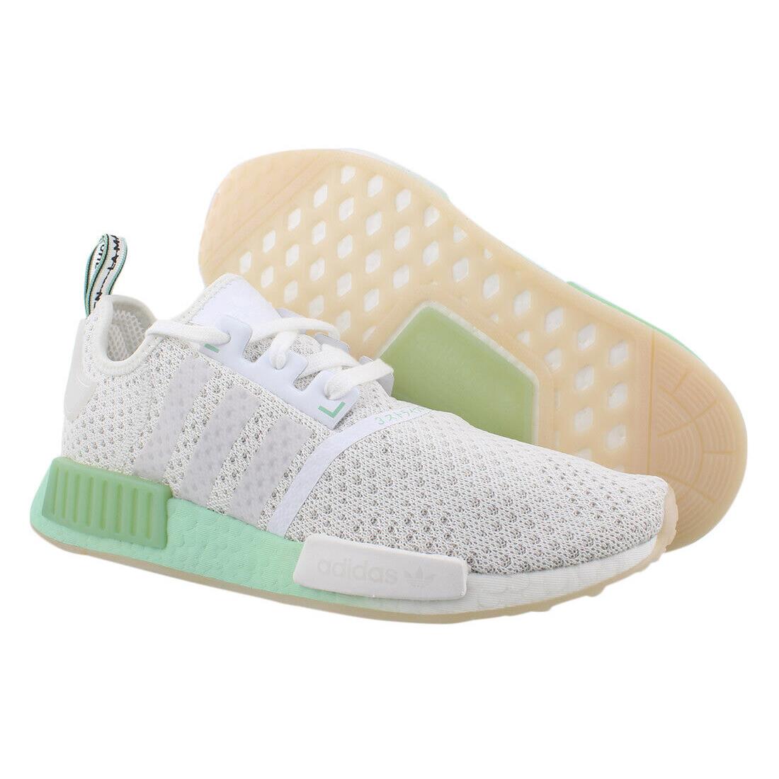 Adidas NMD_R1 Mens Shoes - Cloud White/Blush Green, Main: White