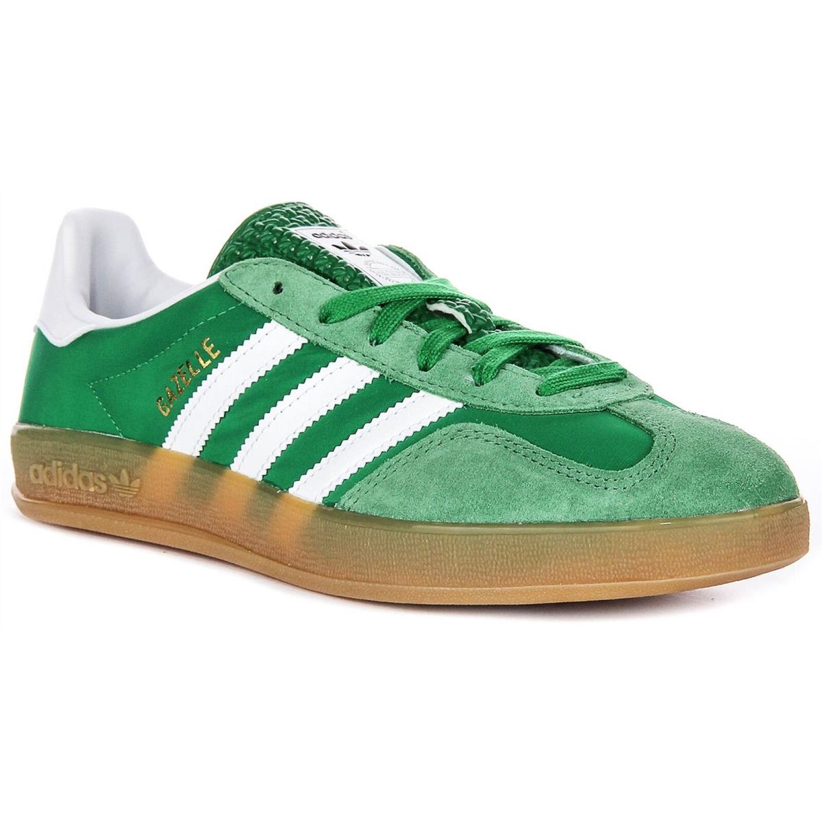 Adidas Gazelle Lace Up Suede 3 Layer Gum Sole Mens Sneaker Green US 8 - 12 - GREEN