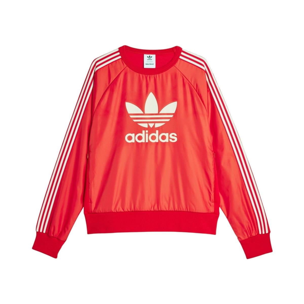 JE5994 Mens Adidas Wales Bonner Nylon Crew `better Scarlet`