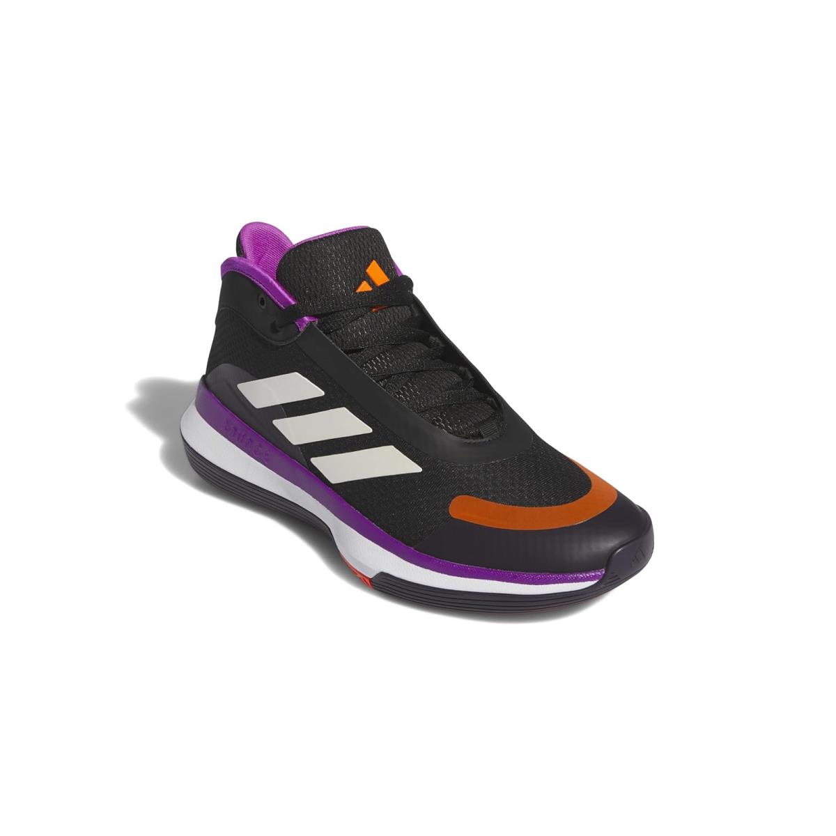 Unisex Sneakers Athletic Shoes Adidas Bounce Legends Low Trainers - Black/Purple Burst/Aurora Black