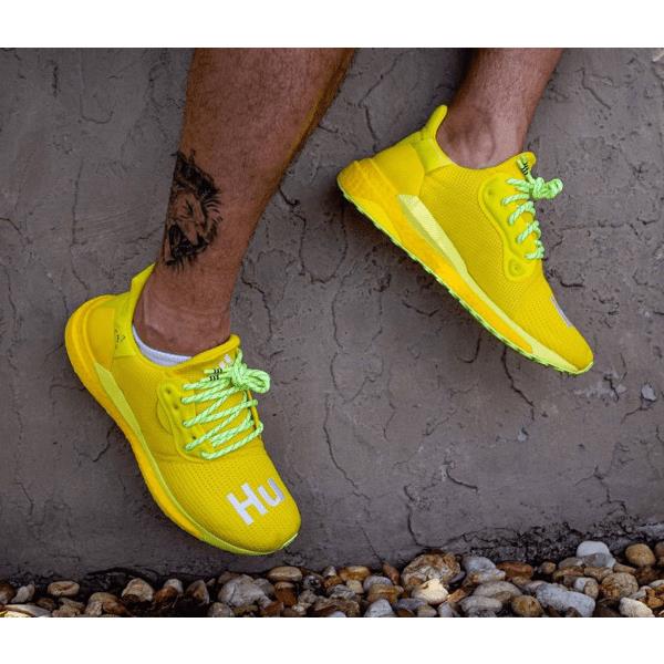 Adidas Pharrell Williams Solar HU Prd EF2379 Yellow Running Shoes