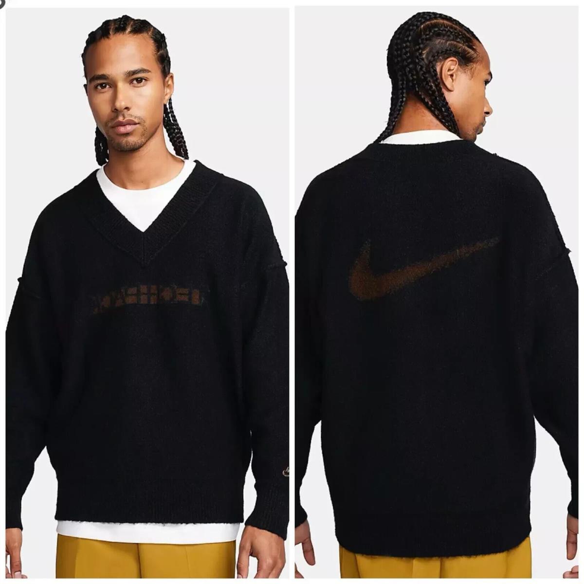 Nike Tech Pack Sweater Sportswear Knit FB7809-010 Black Men`s Size Medium
