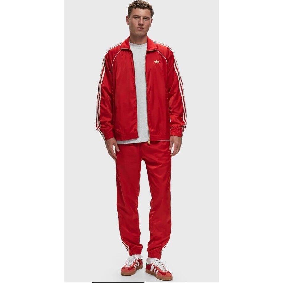 Adidas Originals Men s M Premium Tracksuit Scarlet Red / White Jacket Pants