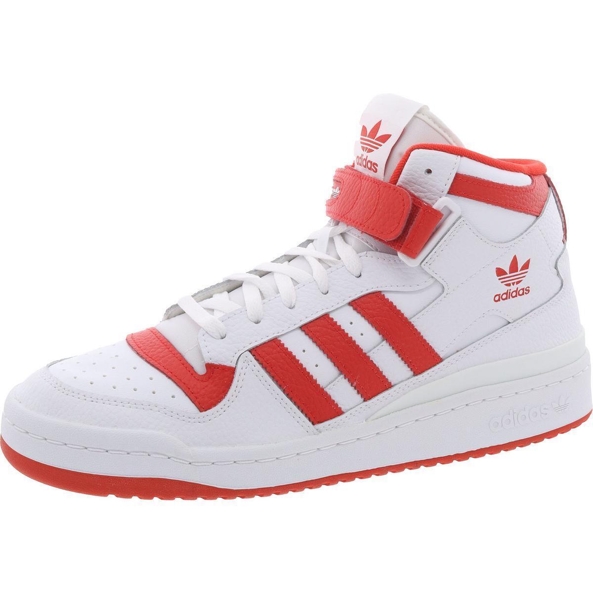 Adidas Originals Mens Forum Mid White Basketball Shoes 11.5 Medium D Bhfo 7302