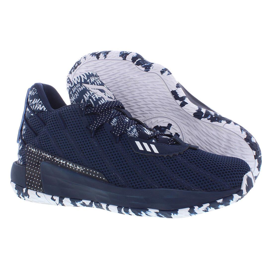 Adidas Dame 7 Mens Shoes Size 9.5 Color: Collegiate Navy-silver/metallic - Collegiate Navy-Silver/Metallic, Main: Blue