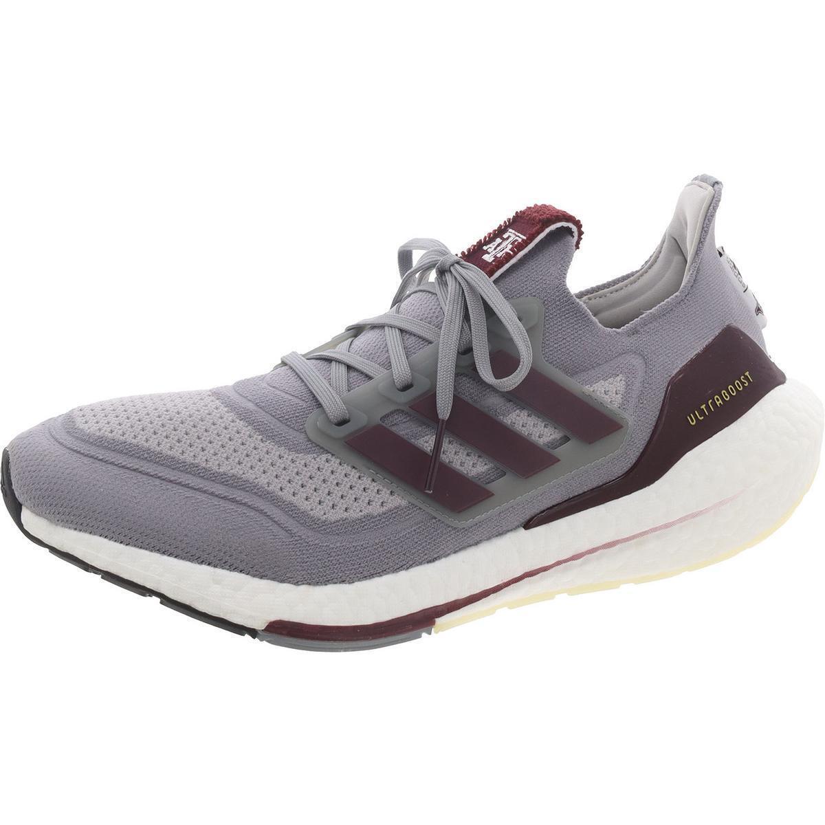 Adidas Mens Ultraboost 21 Gray Running Training Shoes 11 Medium D Bhfo 7865 - Grey/Maroon