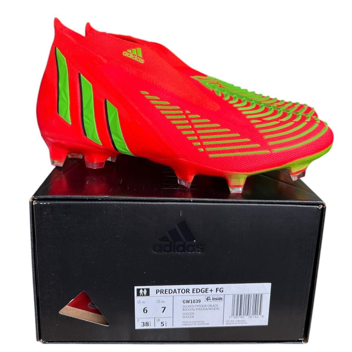 Adidas Predator Edge+ FG Size 6 Men`s Soccer Cleats Game Data Pack GW1039