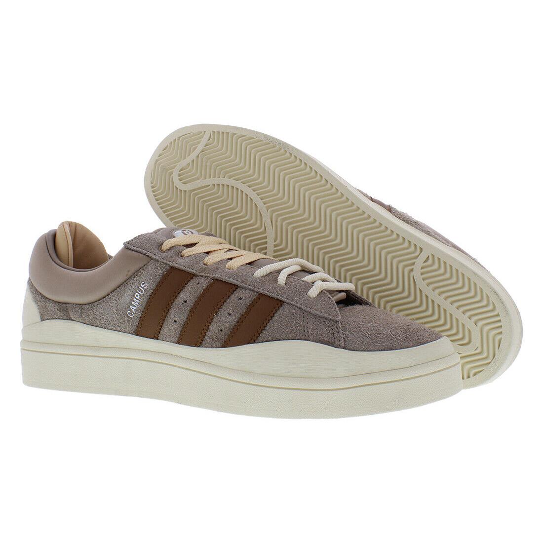 Adidas Bad Bunny Campus Unisex Shoes Size 14 Color: Supcol/supcol/cream White - Supcol/Supcol/Cream White, Main: Brown