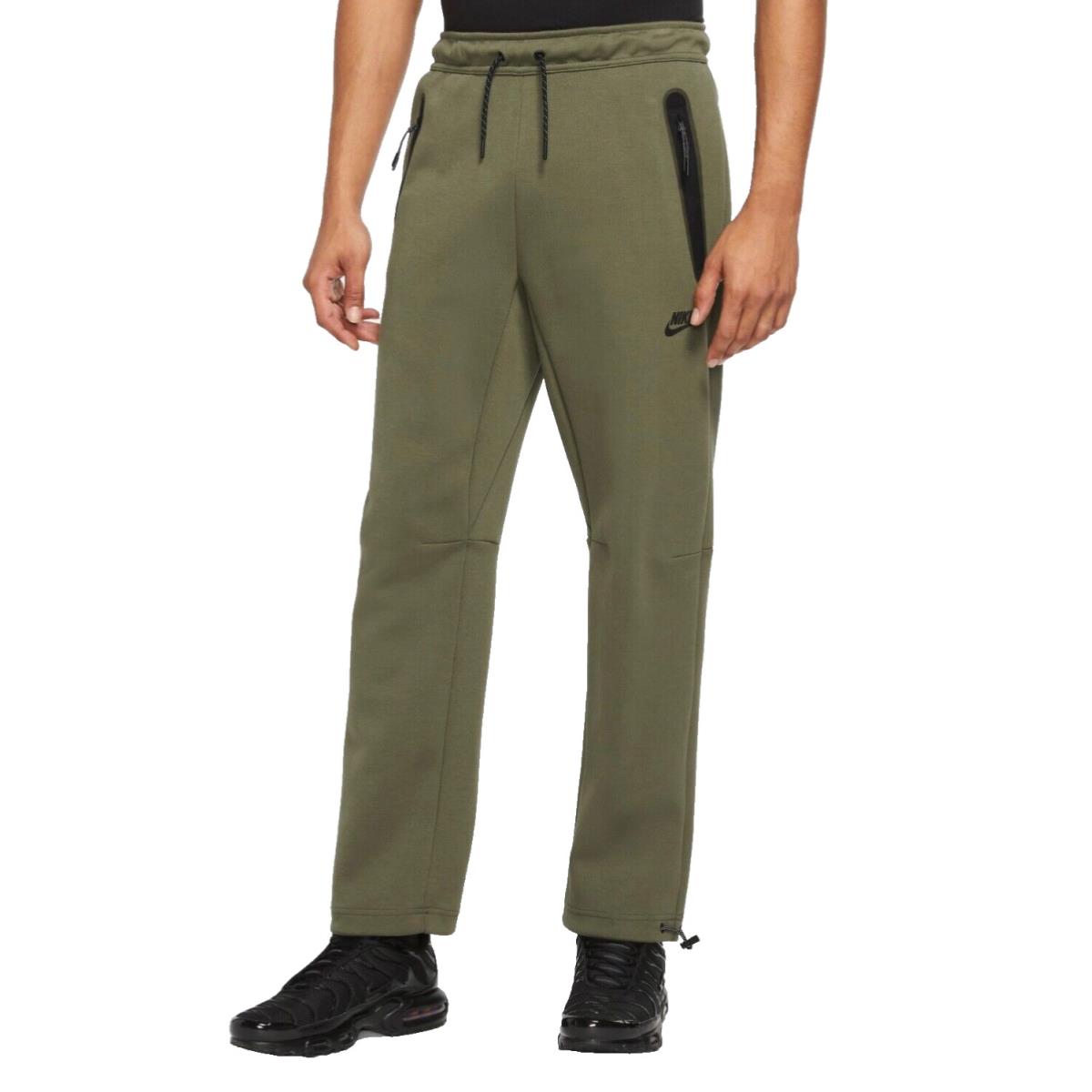 Nike Tech Fleece Open-hem Pants DQ4312-222 Medium Olive Men s Medium M