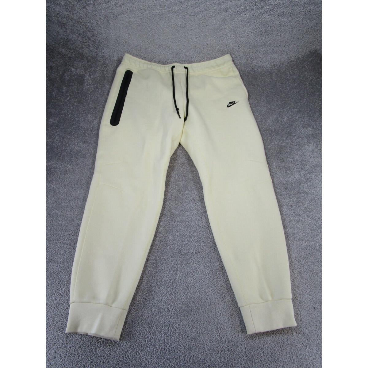 Nike Tech Fleece Joggers Mens Xxl Light Yellow Slim Fit Taper Leg