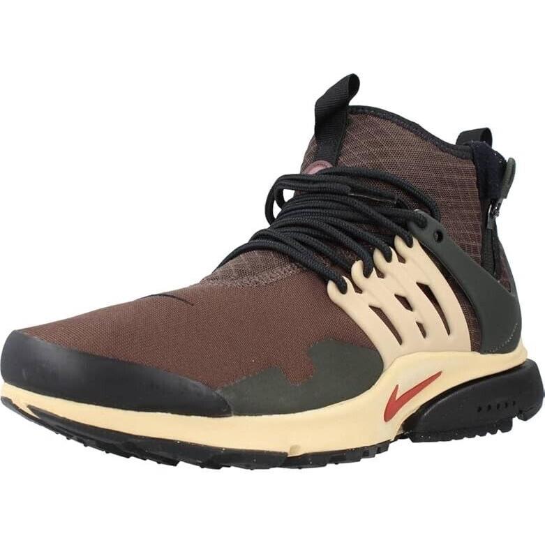 Nike Air Presto Utility Mid Baroque Brown Sesame Size 10 - Brown