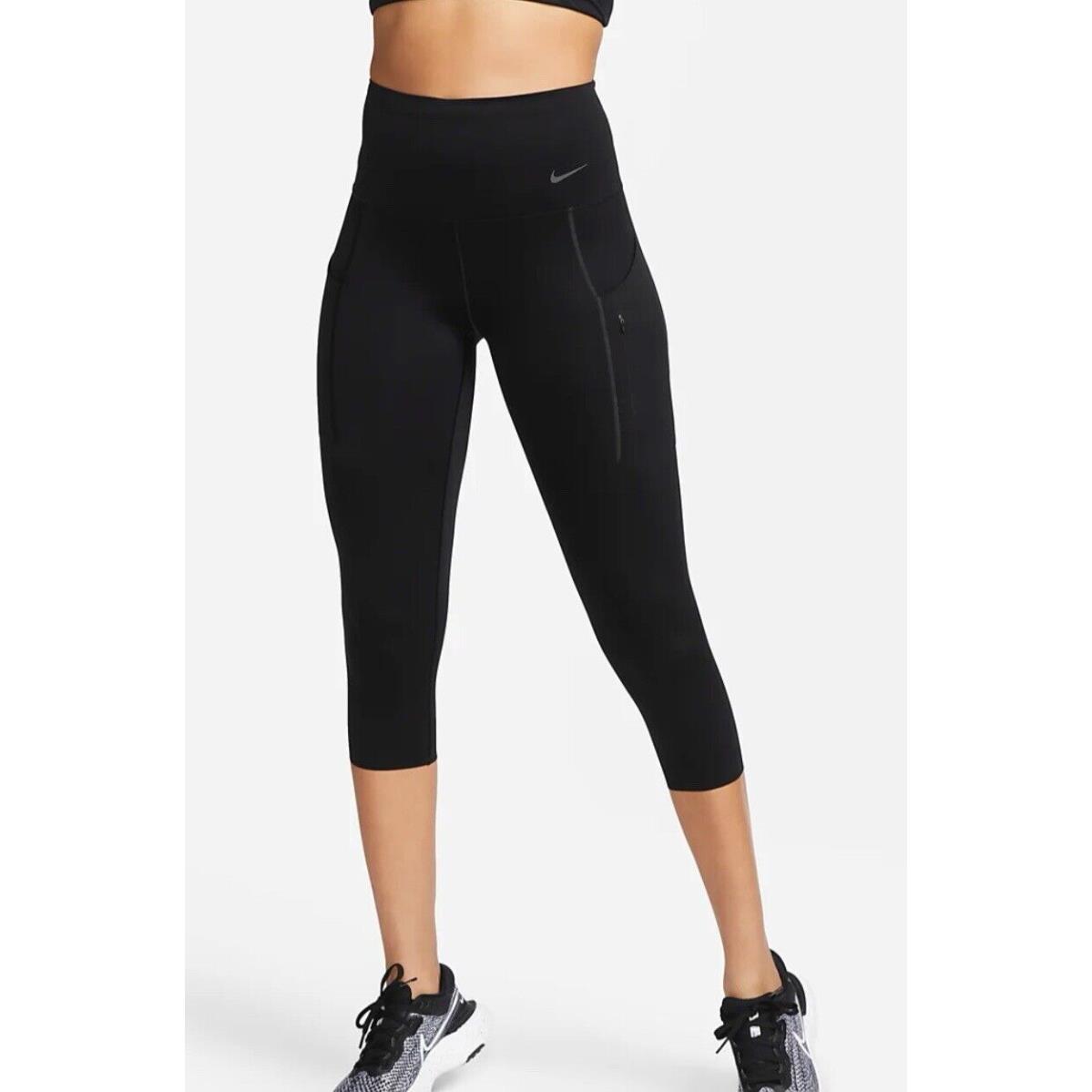 Nike Go Women`s Medium Firm-support High-waisted Cropped Leggings with Pockets