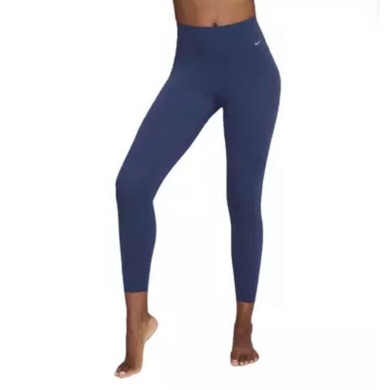 Nike Zenvy Women`s Medium Gentle-support High-waisted Full-length Legging - Navy