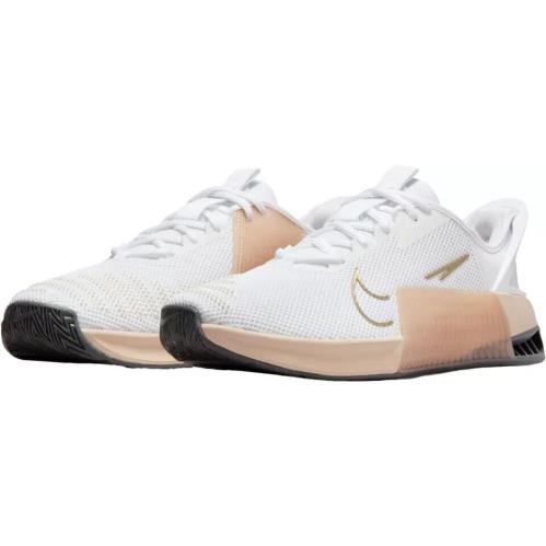 Nike Metcon 9 Flyease Womens Size 10 Shoes DZ2540 104 White/metallic Gold - Multicolor