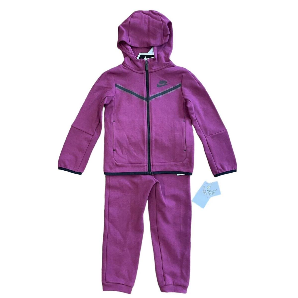 Nike Tech Fleece Maroon Hoodie Jacket Joggers Pants Tracksuit Set Size M / 6