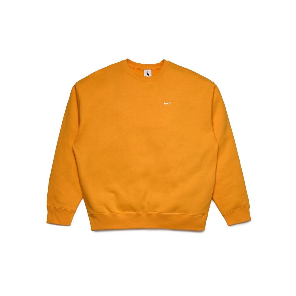 Nike Solo Swoosh Fleece Crew Vivid Orange/white DX1361-836 2XL