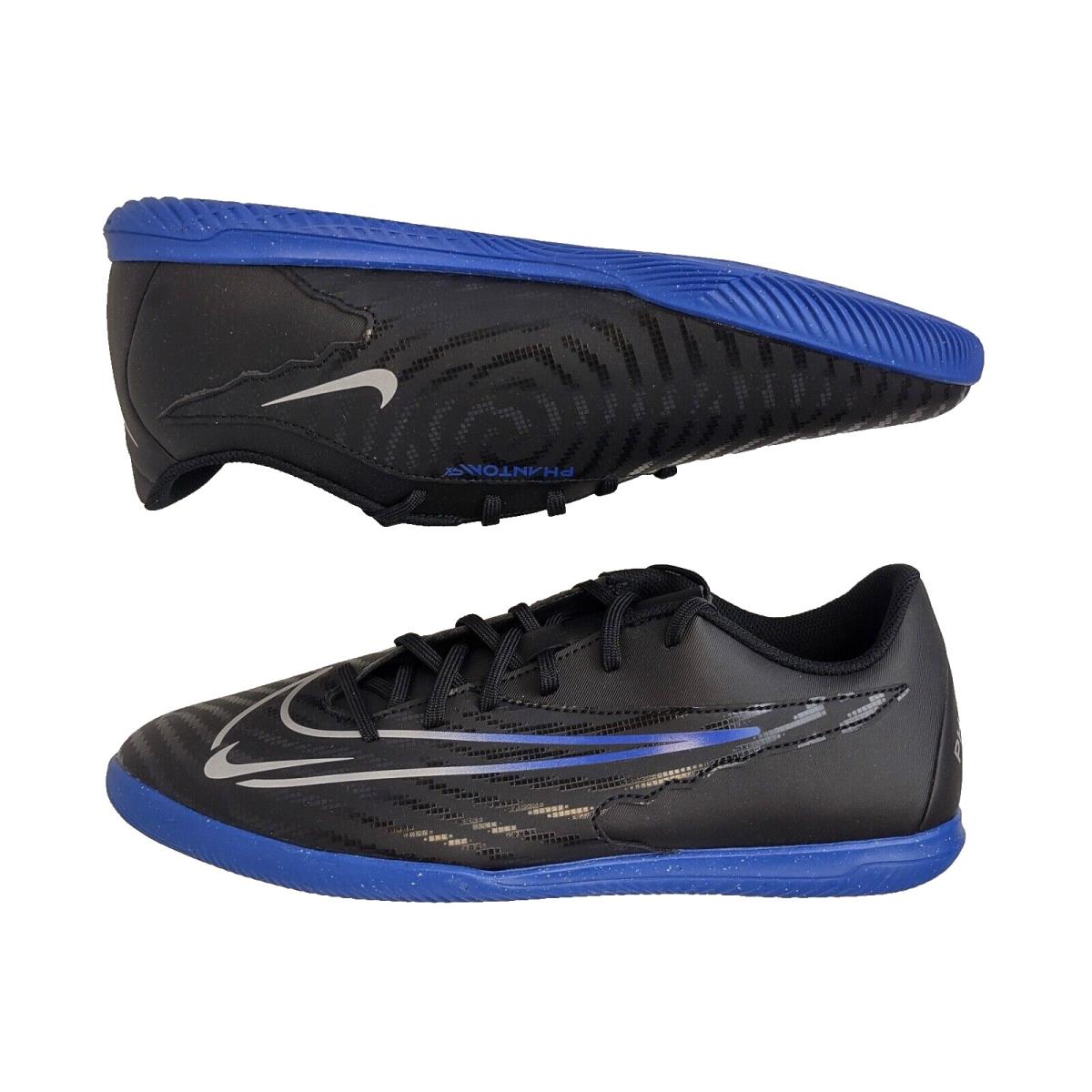 Nike Phantom GX Club IC Black Chrome Hyper Royal Blue Shoes DD9485-040 Mens 11.5 - Black