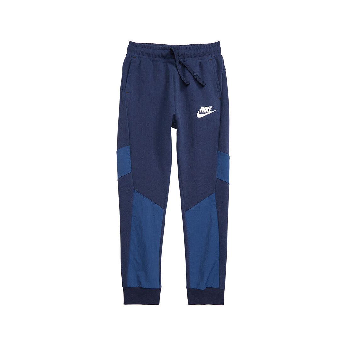 Nike Sportswear Winterized Tech Fleece Boys Active Pants Size S Color: Navy