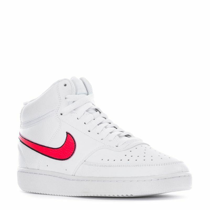 Nike Court Vision Mid Unisex Women Size 11 = Men Size 9.5 Shoes White/pink - White/Flash Crimson