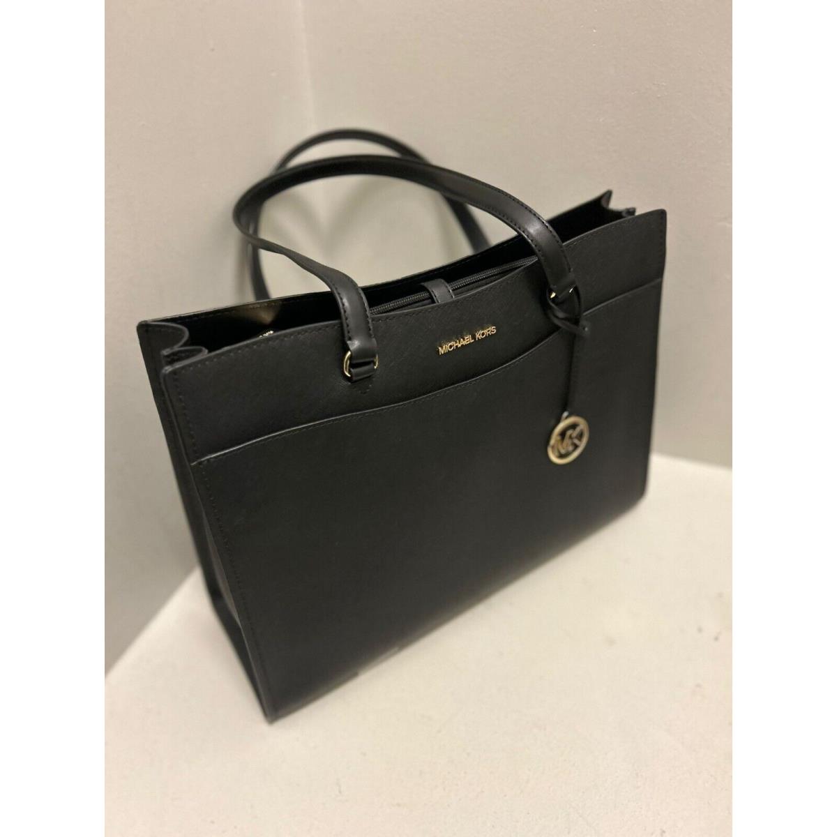 Michael Kors Large Fashion Handbag Purse Women Pvc or Leather Tote Bag Shoulder BLACK