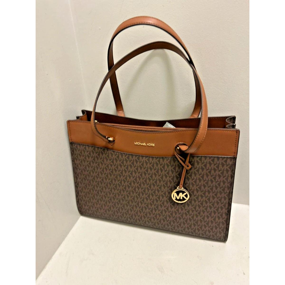 Michael Kors Large Fashion Handbag Purse Women Pvc or Leather Tote Bag Shoulder BROWN