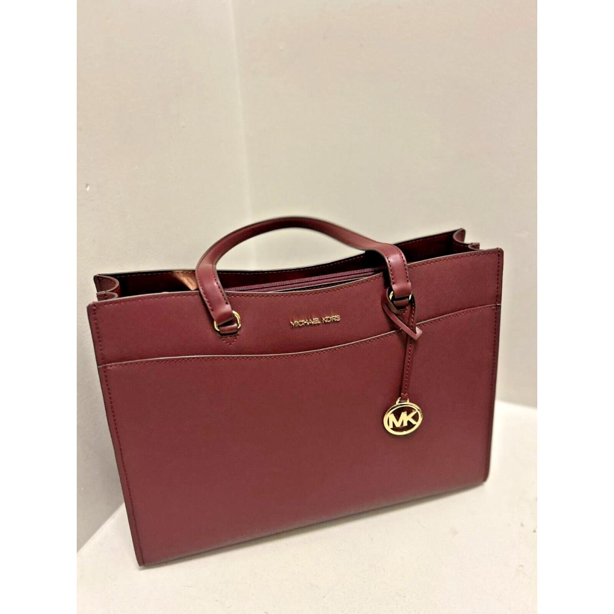 Michael Kors Large Fashion Handbag Purse Women Pvc or Leather Tote Bag Shoulder OXBLOOD