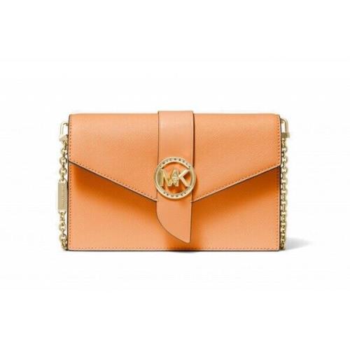 Michael Kors Charm Small Leather Convertible Crossbody Bag Cider